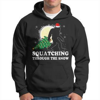 Bigfoot Believe Christmas Sasquatch Squatching Through Snow V3 Men Hoodie - Thegiftio UK