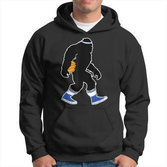 Bigfoot Retro Basketball Gift For Squatch Believers Men Hoodie Graphic Print Hooded Sweatshirt - Seseable