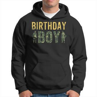 Birthday Boy Army Military Party Camouflage Lover Gift Hoodie | Mazezy