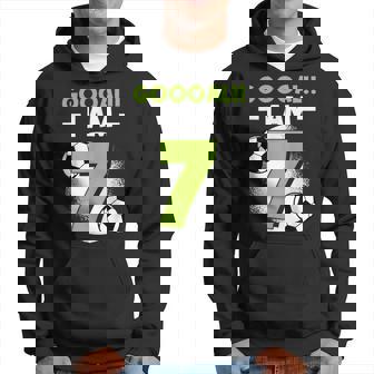Birthday Soccer Themed Birthday Party 7 Years Old Hoodie | Mazezy