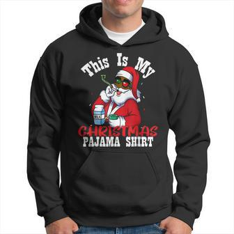 Black African American Santa Claus Christmas Pajamas V2 Men Hoodie - Thegiftio UK