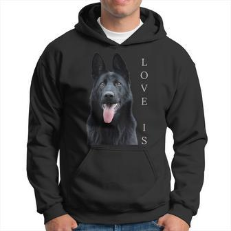 Black German Shepherd Shepard Dog Mom Dad Love Hoodie | Mazezy