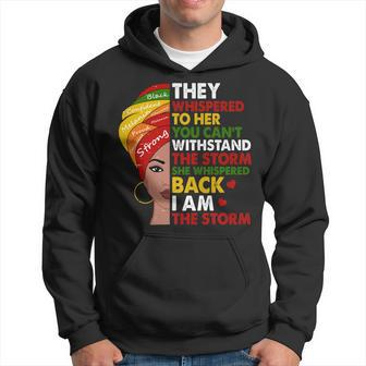 Black History African Queen Woman Afro I Am The Storm Hoodie - Seseable