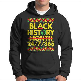 Black History Month 24 7 365 Afro African Pride Men Women Hoodie - Seseable