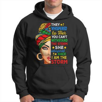 Black History Month African Woman Afro I Am The Storm V4 Hoodie - Seseable