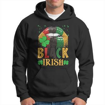 Black Irish Dripping Lips African American St Patricks Day Hoodie | Mazezy