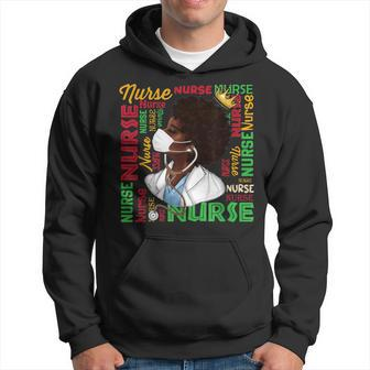 Black Nurse History Month Afro Melanin Queen Woman Pride Blm Hoodie - Seseable