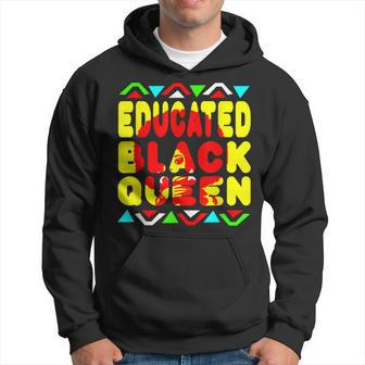 Black Queen Educated African American Pride Dashiki Hoodie | Mazezy