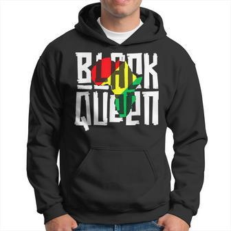 Black Queen For Women Girls History Month Africa Hoodie - Seseable
