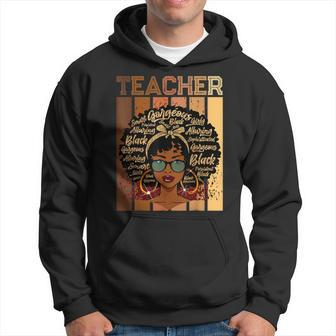 Black Smart Teacher Afro Love Melanin African American Women Men Hoodie Graphic Print Hooded Sweatshirt - Thegiftio UK