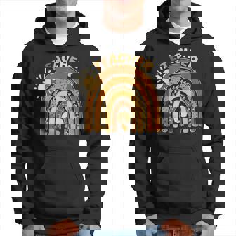 Black Woman Teacher Melanin Rainbow Skin Black History Month Hoodie - Seseable