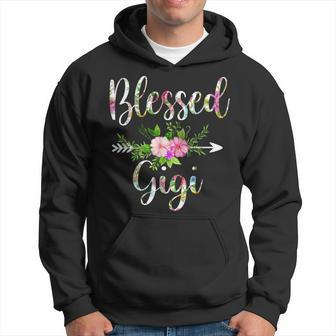 Blessed Gigi Floral For Women Mothers Day Grandma Hoodie - Seseable
