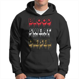 Blood Sweat Diesel Mechanic Truck Driver Gift Idea Hoodie | Mazezy