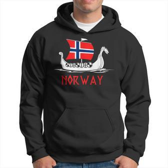Boat Norwegian Flag Norway Viking Ship Norway Hoodie | Mazezy