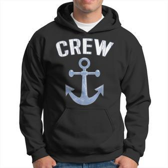 Boating Captain Crew Pontoon Nautical Gift Sailing Anchor Hoodie - Seseable