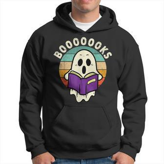 Booooooks Ghost Halloween Ghost Reading Book Men Hoodie - Thegiftio UK