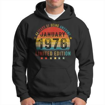 Born January 1976 Limited Edition Gift 44Th Birthday Hoodie | Mazezy