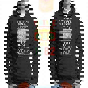 Born May 1982 Vintage Birthday Retro Ghetto-Blaster Shirt Hoodie | Mazezy