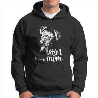 Boxer Mom Dog Face Shirt Dog Lovers Boxer Mom Gift Hoodie - Monsterry AU