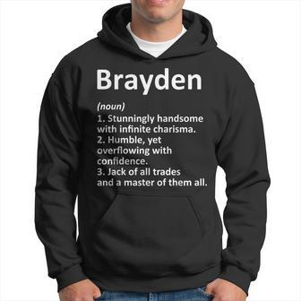 Brayden Definition Personalized Name Birthday Men Hoodie - Thegiftio UK