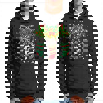 British Shorthair Cats In Christmas Sock Cat Lover Men Hoodie - Thegiftio