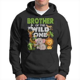 Brother Of The Wild One Zoo Birthday 1St Safari Jungle 1St Hoodie - Seseable