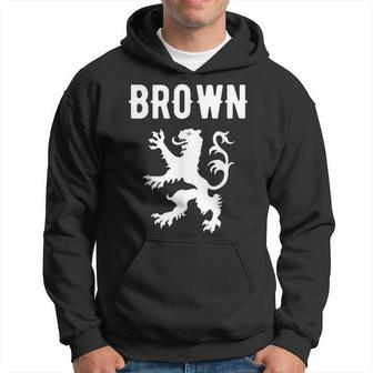 Brown Clan Scottish Family Name Scotland Heraldry Men Hoodie Graphic Print Hooded Sweatshirt - Seseable