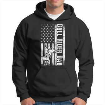 Bull Rider Dad American Flag Rodeo Cowboys Dad Fathers Day Hoodie | Mazezy