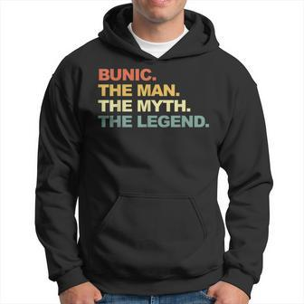 Bunic The Man The Myth The Romanian Legend Funny Grandpa Hoodie | Mazezy