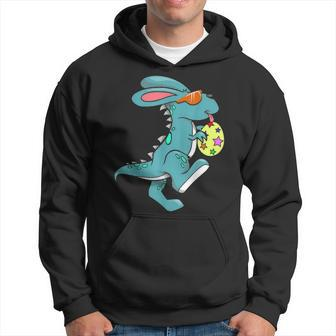 Bunnysaurus Easter T Rex Bunny Egg Hunting Rabbit Hoodie - Seseable
