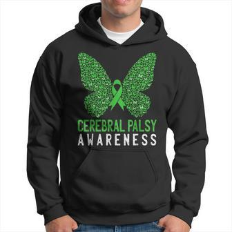 Butterfly Cerebral Palsy Awareness Cp Green Ribbon Support Hoodie | Mazezy
