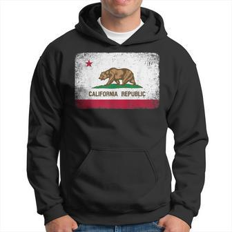 California Flag Republic Vintage Retro Distressed Gift Women Men Hoodie Graphic Print Hooded Sweatshirt - Seseable