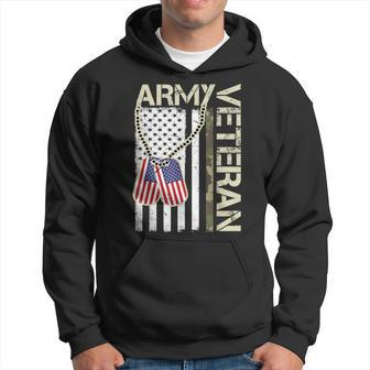 Camo American Flag Army Veteran Proud Usa Patriotic Hoodie - Seseable