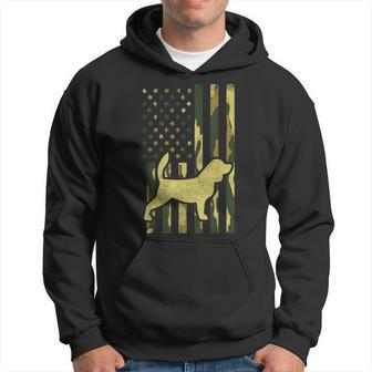 Camo Flag Beagle Vintage Animal Pet Hound Dog Patriotic Gift Men Hoodie Graphic Print Hooded Sweatshirt - Seseable