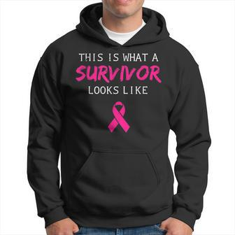 Cancer Survivor Women Gift Idea Breast Cancer Awareness Men Hoodie Graphic Print Hooded Sweatshirt - Seseable