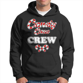Candy Cane Crew Funny Christmas Candy Lover Matching Family Men Hoodie Graphic Print Hooded Sweatshirt - Seseable
