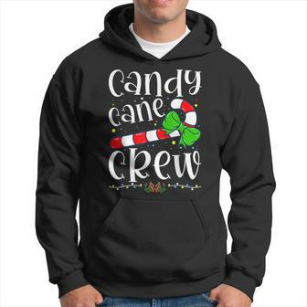 Candy Cane Crew Funny Christmas Candy Lover X-Mas Men Hoodie Graphic Print Hooded Sweatshirt - Seseable