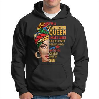 Capricorn Queen I Have 3 Sides Shirt Funny Birthday Gift Hoodie | Mazezy