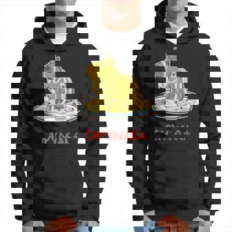 Capybara Gifts Capynara Carbonara Pasta Lovely Animal Hoodie - Thegiftio UK