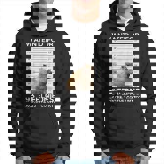 Capybara Hot Wanted For 93 Felonies Across The Country Men Hoodie - Thegiftio