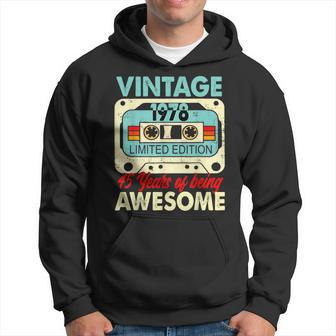 Cassette Vintage 1978 45 Years Of Being Awesome Hoodie | Mazezy