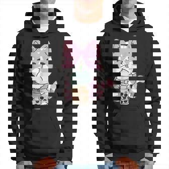 Cat Boba Tea Bubble Tea Anime Kawaii Neko V2 Hoodie - Seseable