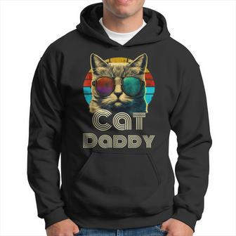 Cat Daddy Retro Cat Dad 80S 90S Vintage Hoodie - Seseable