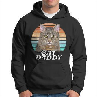 Cat Daddy Tabby Vintage Eighties Style Cat Retro Hoodie - Thegiftio UK
