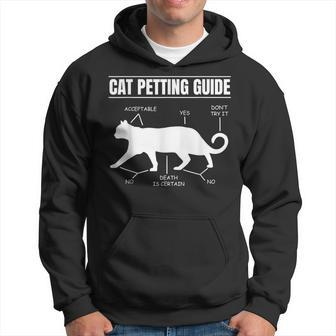 Cat Petting Guide Kitten Lover Funny Feline Pet Owner Hoodie | Mazezy