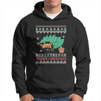 Cat Ugly Christmas Gift Meowy For Christmas Cats Lover Hoodie - Monsterry DE