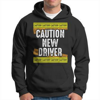 Caution New Driver - Driving Licence Celebration Men Hoodie Graphic Print Hooded Sweatshirt - Seseable