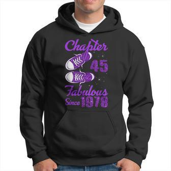 Chapter 45 Fabulous Since 1978 Purple 45Th Birthday Hoodie | Mazezy