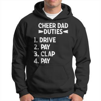 Cheerleading Papa Cheer Duties Dad Duties Drive Cheerleader Gift For Mens Hoodie | Mazezy