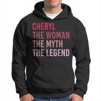 Cheryl The Woman Myth Legend Personalized Name Birthday Men Hoodie - Thegiftio UK